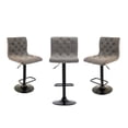 thumbnail image 1 of Tabouret réglable capitonné gris de la collection Heavenly Lot de 3, 1 of 9