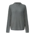 thumbnail image 4 of Lolmot Chandail à Manches Longues Uni pour Femmes, Col Roulé Ample en Tricot, 4 of 7