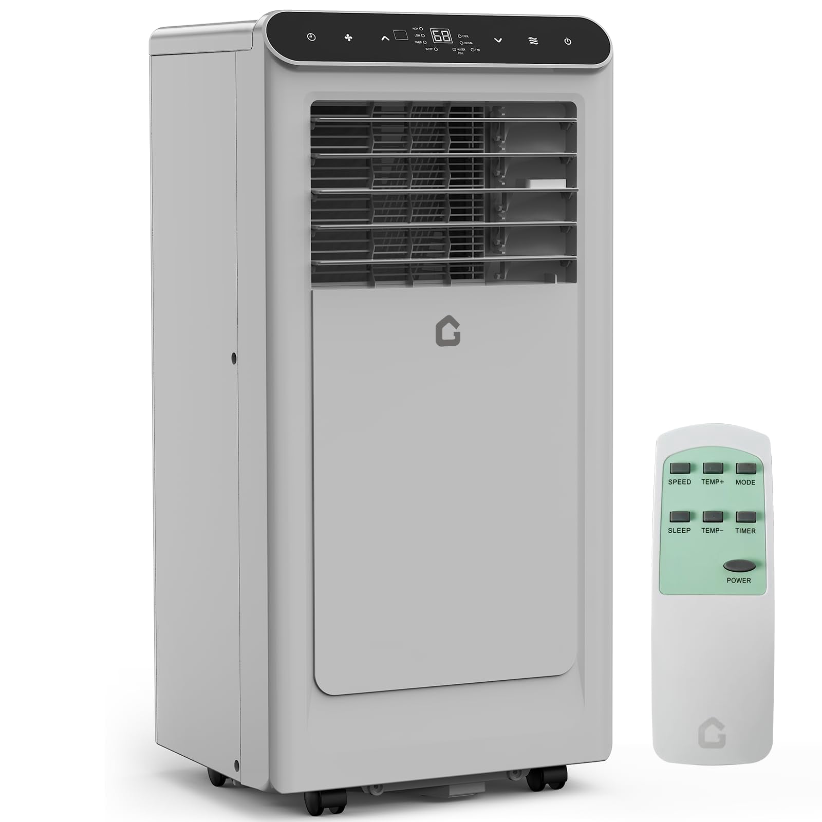 8000 BTU Portable Air Conditioner for Room Up to 600 Sq.Ft, 4-in-1 AC Unit with Cooling, Fan, Dehumidifier & Sleep Mode, Remote Control & Window Kit Included for Home, Office, Apartment,White