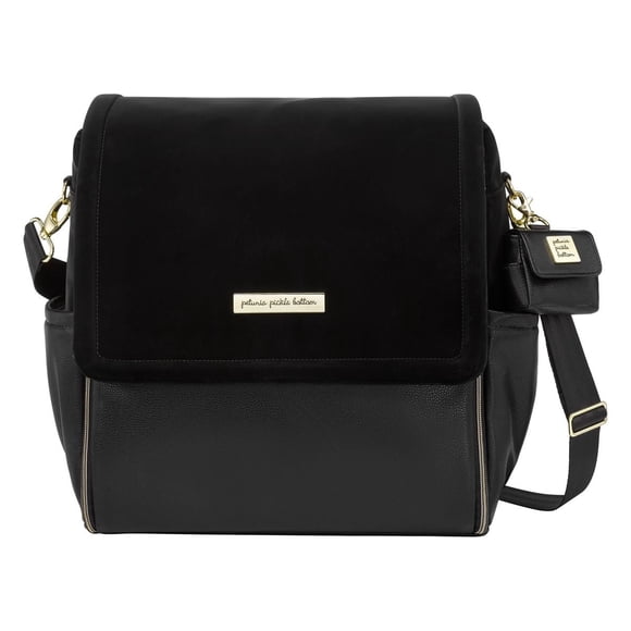Petunia Pickle Bottom Boxy Backpack Sac à couches en noir graphite - Sac à dos à langer - Compartiments isolés