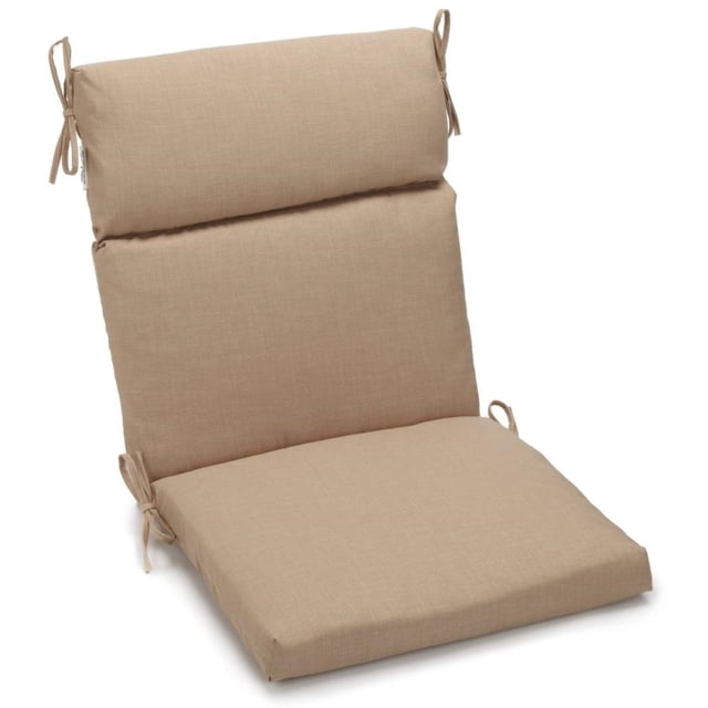 Coussin de Chaise Carré d'Extérieur en Polyester Filé Uni de 18 Po sur 38 Po, Grès