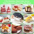 thumbnail image 4 of Kettion Double Handle Adjustable Stainless Steel Cake Cutter Server, 4 of 6