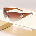 thumbnail image 3 of Glasses Cyclist Rimless Sunglasses Frameless Shades For Outdoor Activities Lightweight Aluminum Foldable Wraparound VisionEnhancing Eyewear, 3 of 3