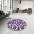 thumbnail image 4 of Ahgly Company Machine Washable Indoor Square Transitional Blossom Pink Area Rugs, 3' Square, 4 of 7