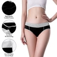 thumbnail image 4 of Timegard Culottes pour Femmes 4 Pcs Grande Taille Taille Mi-Haute Confortables Invisibles Culottes Respirantes Culottes Menstruelles, 4 of 7