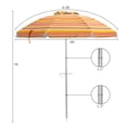 thumbnail image 2 of Gymax 6.5Ft Beach Umbrella w/ Tilt Mechanism Sand Anchor Carrying Bag Yellow + Orange, 2 of 10