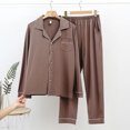 thumbnail image 1 of TIMIFIS Mens Pajama Set Soft Long Sleeve Pajamas for men Lightweight Button Up Sleepwear Lounge Pjs Set With Pockets pring/Summer, 1 of 3