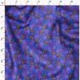 thumbnail image 3 of Soimoi Blue Velvet Fabric Shells Ocean Print Fabric by the Yard 58 Inch Wide, 3 of 6