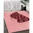 thumbnail image 3 of Ahgly Company Tapis d'Intérieur Rectangulaire Transitionnel Lavable à la Machine, Rouge Pamplemousse, 2 Pieds x 3 Pieds, 3 of 7