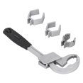 thumbnail image 4 of Universal Adjustable Double Ended Wrench, Bathroom Wrench Tap Spanner With 3pcs Size Clamp, Storage Box, 80mm Open, Disassembly Assembly Sanitary Ware For Pipe Kitchen Faucet, 4 of 8