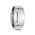 thumbnail image 4 of Mens Chisel 8mm Stainless Steel Polished Wedding Band Ring, 4 of 6