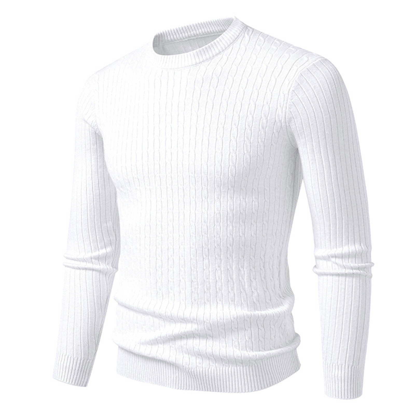 LIaqionyy Chandail pour Homme à Col Roulé, Chandail à Enfiler, Hauts Tricotés Automne Hiver, Chandail Chaud à Enfiler, Coupe Ajustée, Chandail de Base, M-3TG