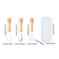 thumbnail image 2 of Tableware Toddler Utensils Set with Silicone Handle Safe Spoons and Forks for Kids Food Grade Silicone Kitchen Cutlery Durable Child-Friendly Silverware for Mealtime, 2 of 5