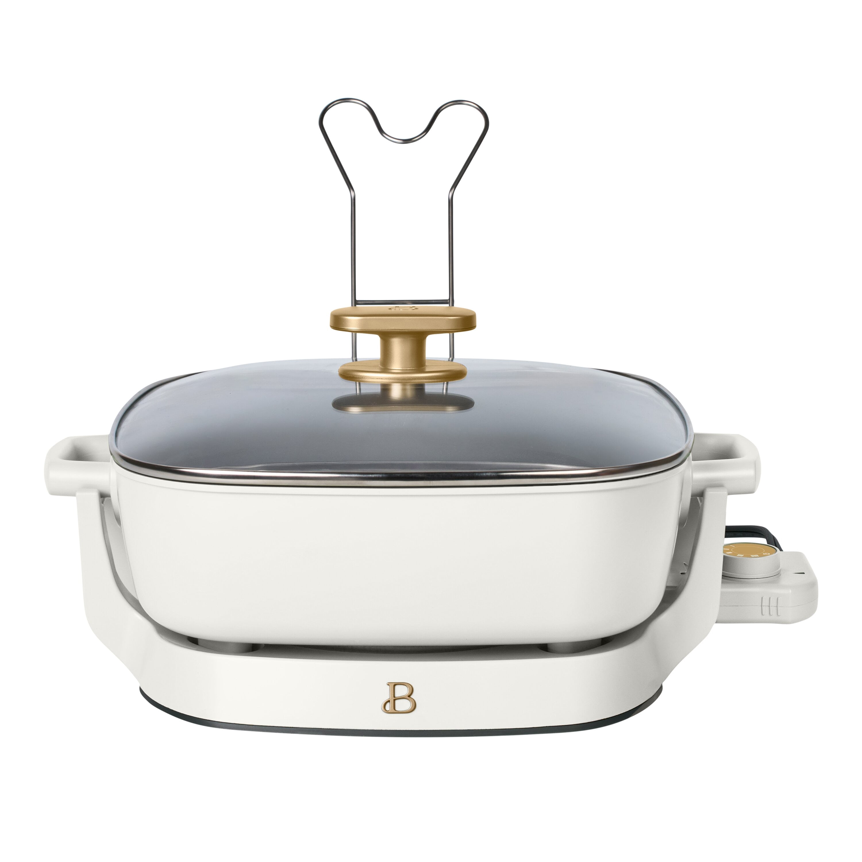 Beautiful By Drew Barrymore 5-in-1, 12" x 12" Detachable Electric Skillet with EverGood™ Ceramic Nonstick Coating