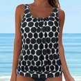 thumbnail image 2 of Gibobby Two Piece Tankini Bathing Suits for Women One Shoulder Swim Top with Bottom Swimsuits(Black,3XL), 2 of 7