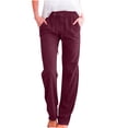 thumbnail image 1 of Bigersell Women Jeans High Waisted Plus Size Jeans Clearance Stretchy Jeans Ladies Tapered Denim Pants Button Closure Washed Ripped Tall Jeans Female Fitted Mid Waist Long Pants Style J-45 Wine L, 1 of 6