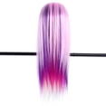 thumbnail image 4 of Greensen 26'' Colorful Salon Hairdressing Hair Training Practice Mannequin Model Head With One Free Comb, Mannequin Practice Head, Training Head, 4 of 4