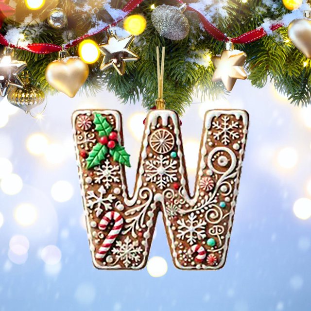 Lisbinx On-Trend Low Spend Christmas Decorations 26 Letters Pendant Ornaments - Personalized DIY Xmas Tree Hanging Decor