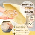 thumbnail image 3 of Jierger 3Pcs Cotton & Beeswax Bread Bags, Wide Zipper Reusable Natural Large Capacity Portable Bread Storage Bag, Food Storage, Reusable Bread Storage Bags, Food Storage Acce, 3 of 4