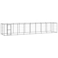 thumbnail image 1 of vidaXL Chenil Extérieur pour Chien en Acier 21,78 M2, 1 of 4