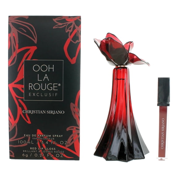 Ooh la Rouge Exclusive par Christian Siriano, Vaporisateur Eau de Parfum 3,4 Oz pour Femmes avec Brillant à Lèvres