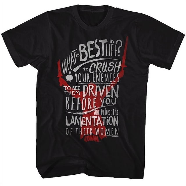 Conan le Barbare Écrasant Est le Meilleur T-Shirt Noir pour Adulte