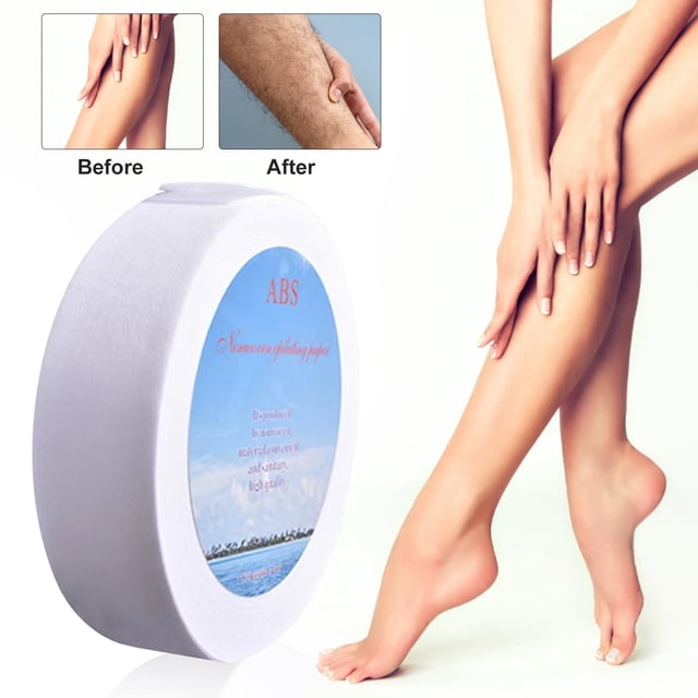 Papier d'Épilation Jetable Simple à Déchirer Ultra-Mince, Rouleau de Papier à Bandes Cirées Non Tissé pour Femmes