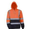 thumbnail image 1 of VEKDONE Safety Reflective Tops for Men High Visibility Work Reflective Construction Hooded Sweatshirts Waterproof Drawstring Hoodie with Pocket, 1 of 6