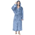 thumbnail image 2 of SHTXOZHI Men's Flannel Robe Warm Fleece HoodedSpa Bathrobe Winter Soft Robes with Pockets, 2 of 4