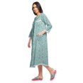 thumbnail image 2 of Moomaya Chemise de Nuit Boutonnée en Coton Imprimé pour Femmes, Robe de Nuit d'Allaitement, 2 of 5