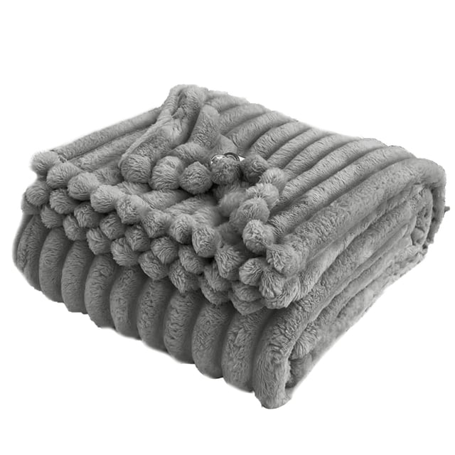 Thickened Bunny Throw Blanket for Home and Travel - Soft Polyester Cozy Rabbit Knit Comforter for Living Room Bed