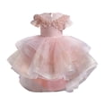 thumbnail image 1 of LUOGENLI Robe Robe en Maille pour Enfants Robe Robe Élégante Petite Fille Jupe Maxi avec Fentes des Deux Côtés 7-8 Ans, 1 of 9