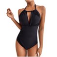thumbnail image 2 of CEHVOM Women's One-Piece Padded Plus Size Overlay Print Bikini Swimsuit, 2 of 4