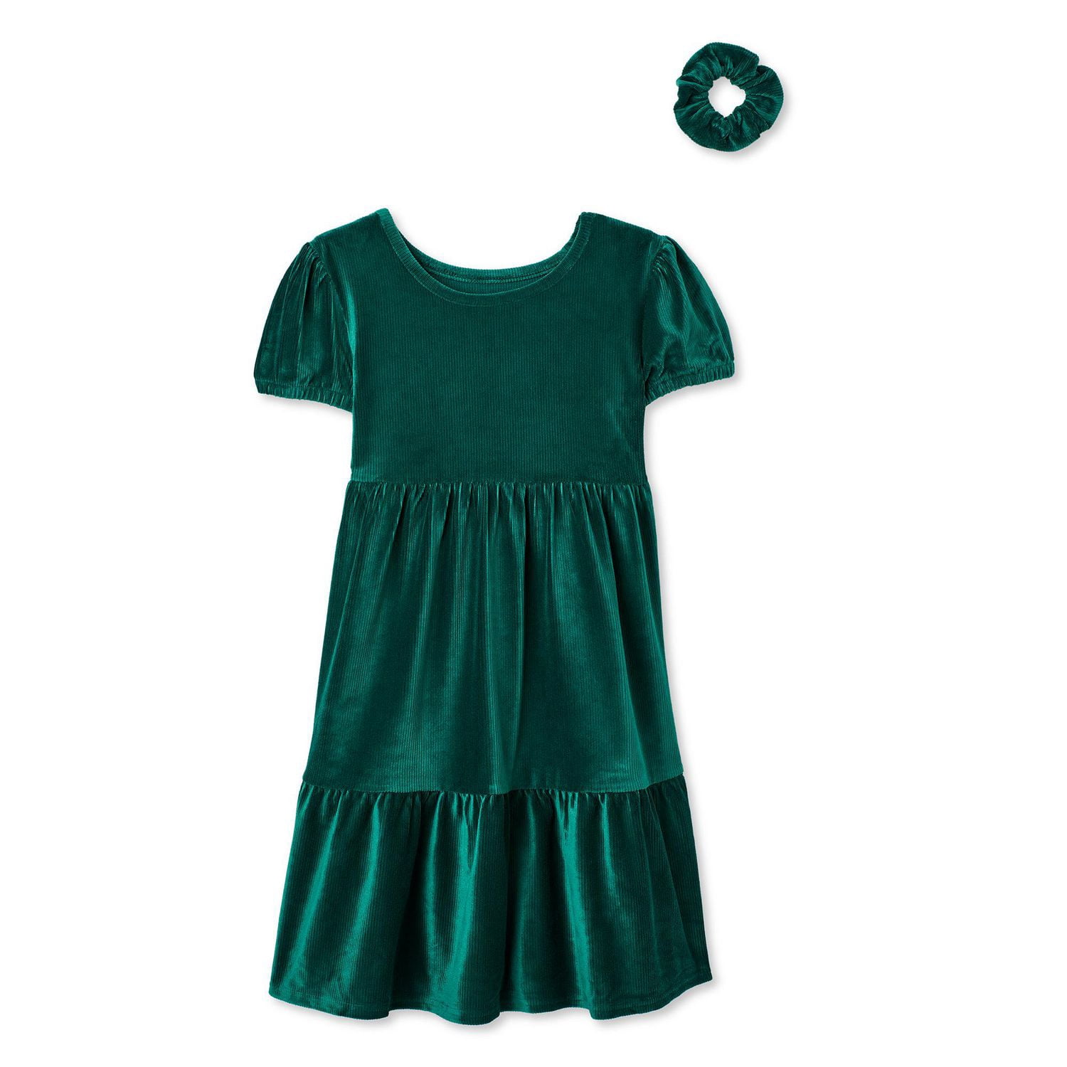 George Girls' Two Piece Tiered Velour Dress Set