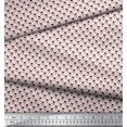thumbnail image 2 of Soimoi Red Velvet Fabric Weather Cock & Dots Printed Craft Fabric by the Yard 58 Inch Wide, 2 of 5