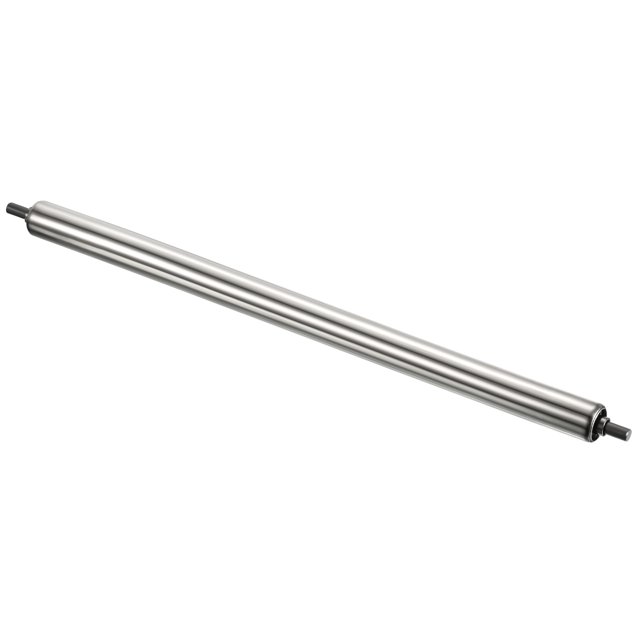 Uxcell Stainless Steel Gravity Conveyor Roller Transmission Galvanized End Silver 1"x20"