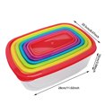 thumbnail image 3 of Binwennn Multicolor Set 7per Set Recyclable Food Storage Container Set Food Storage Container Set Durable Leakproof Airtight Lids For Meal Prep And Freshness Kitchen Organization&Leftovers Big Storage, 3 of 8