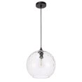 thumbnail image 3 of Living District LD2283 Gibson 1 Light Black & Clear Glass Pendant, 3 of 4