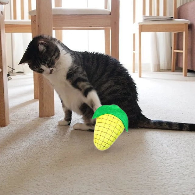 Catnip Crinkle Sound Plush Cat Toy, Soft Interactive Indoor Exercise, Multicolor Chew & Pounce Toy for All Breeds, 14x4.5cm