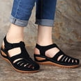 thumbnail image 2 of Chaussures Femme Chaussures Femme Sandales Décontractées d'Été Mode Décontractées Plates Couleur Unie à Oeillets, 2 of 4