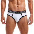 thumbnail image 2 of B91xZ Mens Bikini Panties Breathable Cotton Micro-Stretch Assorted Briefs,White L, 2 of 2