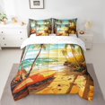 thumbnail image 2 of YST Hawaii Beach Bedding 7pcs Kids Summer Holiday Comforter Set, Tropical Palm Tree Bedding Accessories, Queen Size, 2 of 4