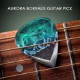 thumbnail image 4 of Epoxy Resin Guitar Pick Northern Lights Necklace Musician Pendants (01), 4 of 9
