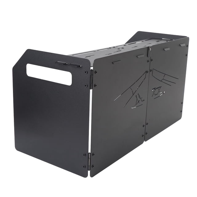 Camp Stove WindscreenOutdoor 4 Fold Gas Stove Windshield With Storage Bag For Hiking Picnic Cooking