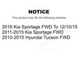 thumbnail image 2 of Transit Auto Rear Disc Brake Caliper Rotors and Ceramic Pads Kit for Car Hyundai Tucson Kia Sportage FWD KC8-100833N, 2 of 11