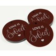 thumbnail image 3 of Inkdotpot 100 Pack Love Is Sweet Wedding Favor Paper Tag Craft Real Silver Foil Hang Tag, 3 of 6