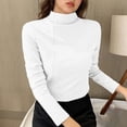 thumbnail image 2 of Womens Double Sided Fleece Top Ultra Soft Warm Long Sleeve Base Layer Fitted Stretch for Essential Fall Winter Thermal Wear, 2 of 6