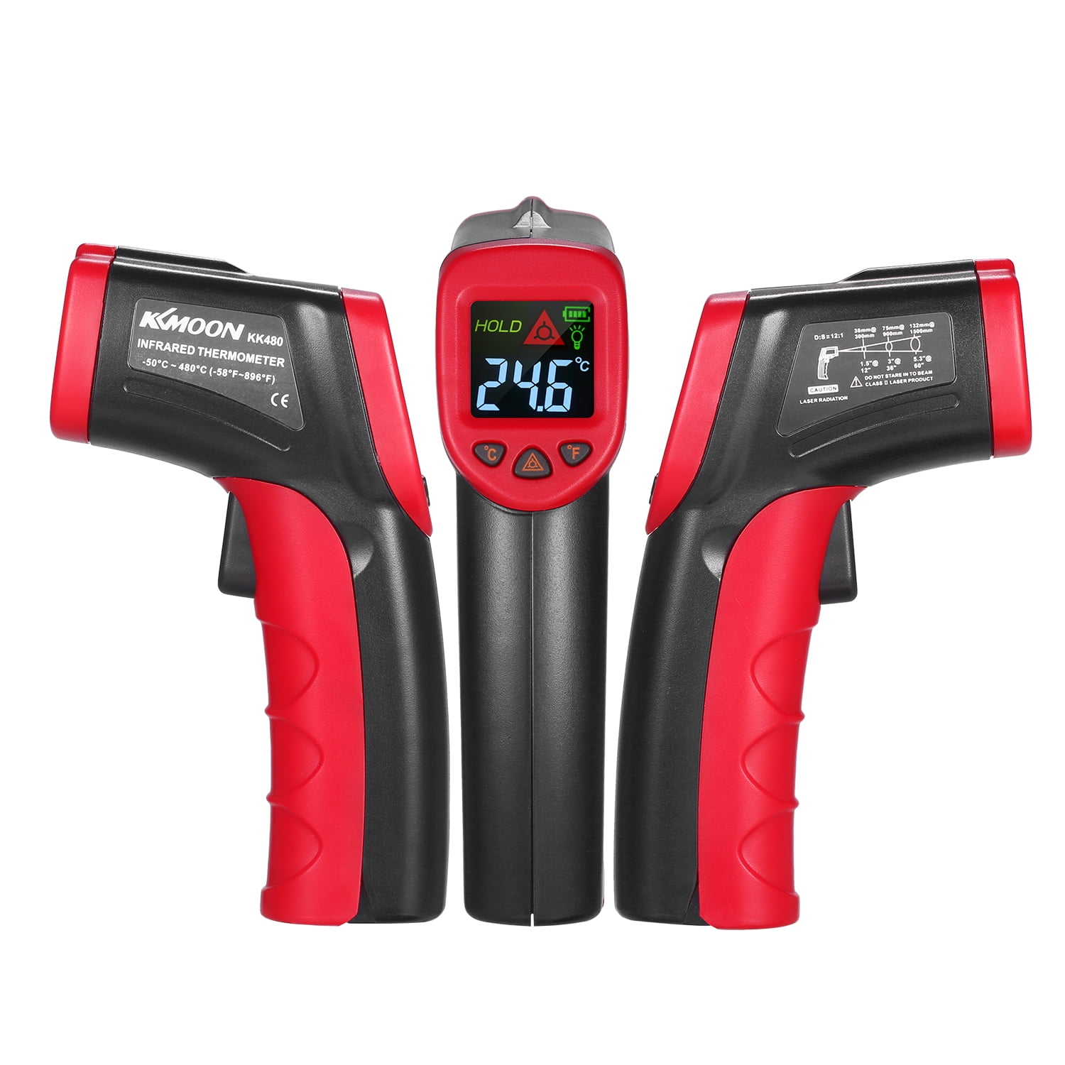 Thermometers,Handheld Thermometer Thermometers Handheld Humans) Handheld Lcd Display Handheld Infrared Temperature Pyrometer Infrared 12 1 Temperature Tester Display (not Infrared -50～480℃ Lcd