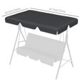 thumbnail image 3 of Outsunny Swing Canopy Replacement for 2/3 Seater Outdoor Swing, Black, 3 of 10