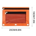 thumbnail image 1 of Double Zipper 3-Ring Binder Pencil Pouch with Clear View Window - Oxford Cloth Organizer for Pens, Pencils, and Markers Easy Attachment - Durable and Portable Storage, 1 of 7